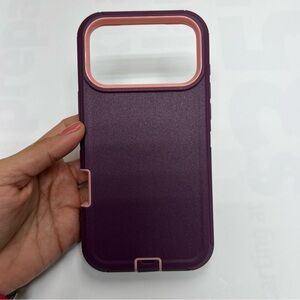 iPhone 17 PRO MAX CASE  purple strong protective 
Purple and Pink Phone Case